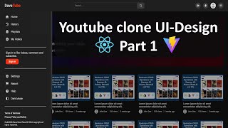 Build a Youtube clone app from scratch | M.E.R.N Project | UI Design Part #1