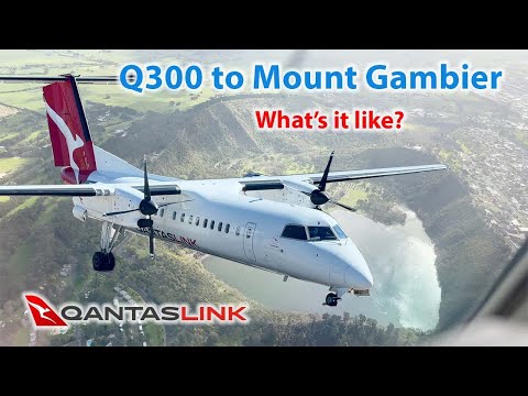 Flying on a QantasLink Q300 to the volcanic South East