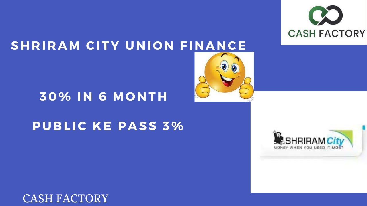 Shriram city union finance gives 30 Chart of week YouTube