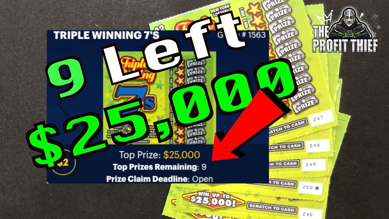 *NEW* NY Scratch off Tickets TRIPLE WINNING 7s Lottery Scratcher Win 25,000 YouTube