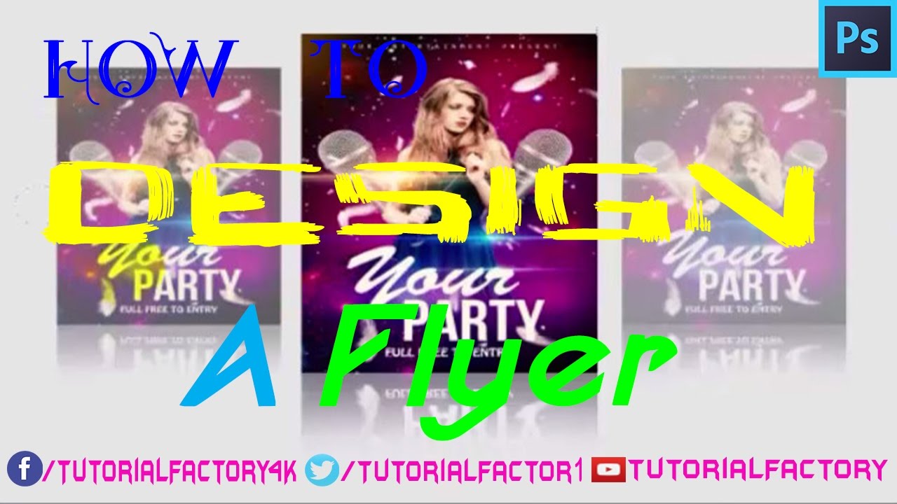 how to design a professional flyer in photoshop cc youtube professional flyer design