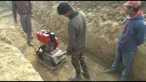 Earth compaction for PCC using diesel earth compactor
