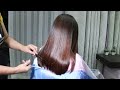 Long Hair cut, การตัดผมเป็นรูปตัวยู และม้วนปลาย