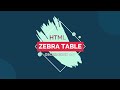 HTML & CSS zebra table creation