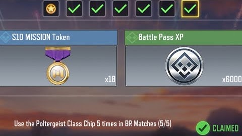 Call of Duty Mobile Use the Poltergeist Class Chip 5 times in BR Matches Task Complete