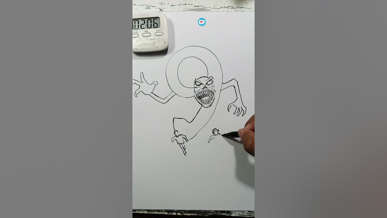 Gambar Anomali 9 April sudah tiba dalam 5 menit #anomali #brainrot #sketch #drawing