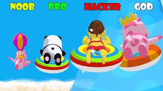 NOOB vs PRO vs HACKER vs GOD - aquapark.io Best water slide game screenshot 5