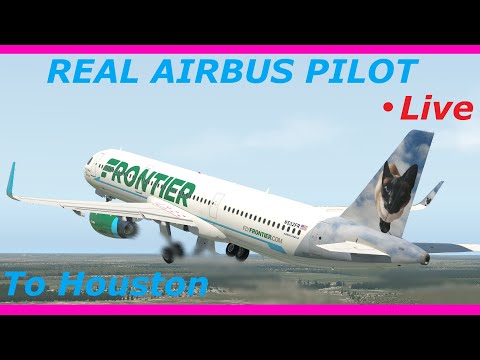 Real Airbus Pilot Flies the A321 Live! Orlando to Houston XP11 ToLiss A321