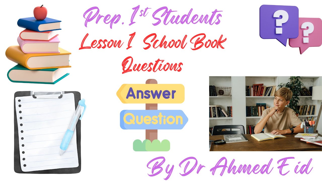 Science Prep  1 School Book Questions [Lesson 1]  حل اسئلة  الكتاب المدرسي ساينس اولى إعدادي لغات