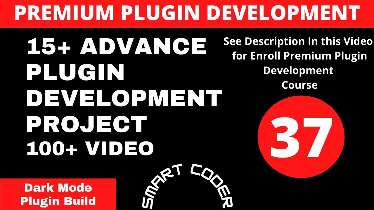 WordPress Premium Plugin Development Tutorials Bangla #37 Dark Mode Plugin Build