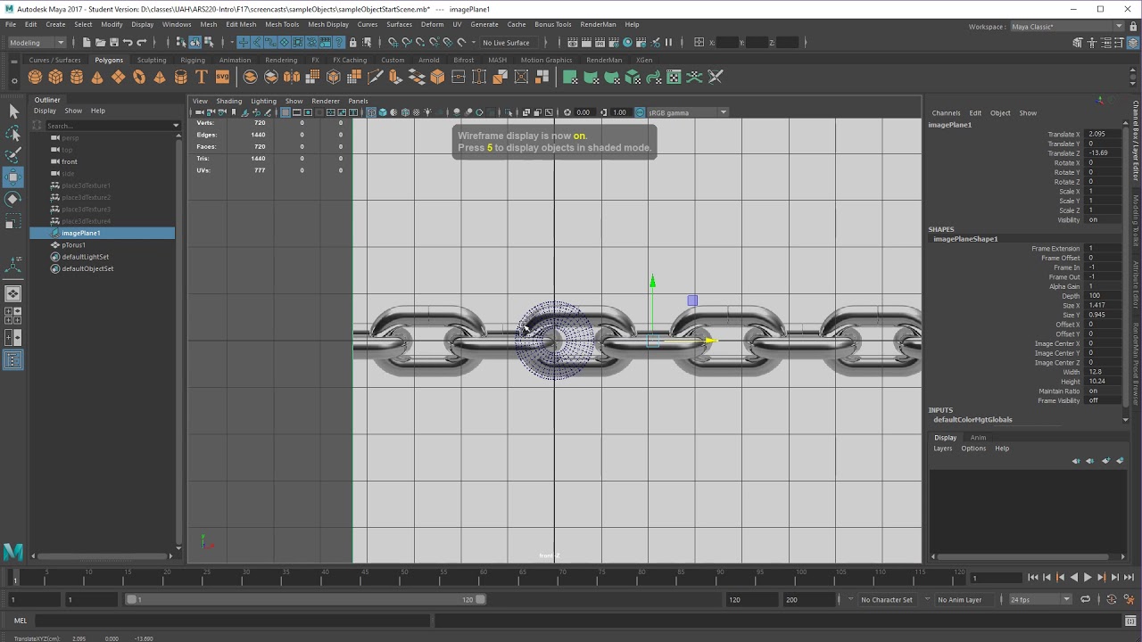 Maya Modeling 101 - 4 chain - YouTube