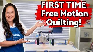 First Time Free Motion Quilting a Full Panel on My Cutie Breeze #306