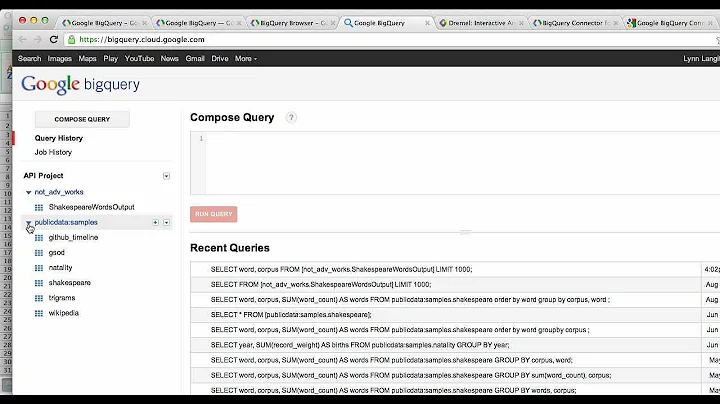 Using Google's BigQuery with Excel
