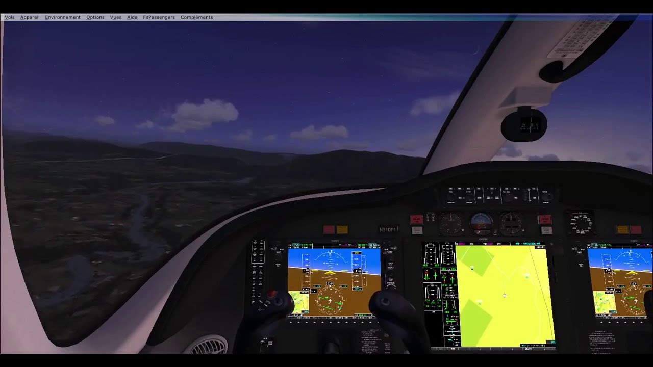 [FSX] Atterrissage à Genève en Cessna Citation Mustang de