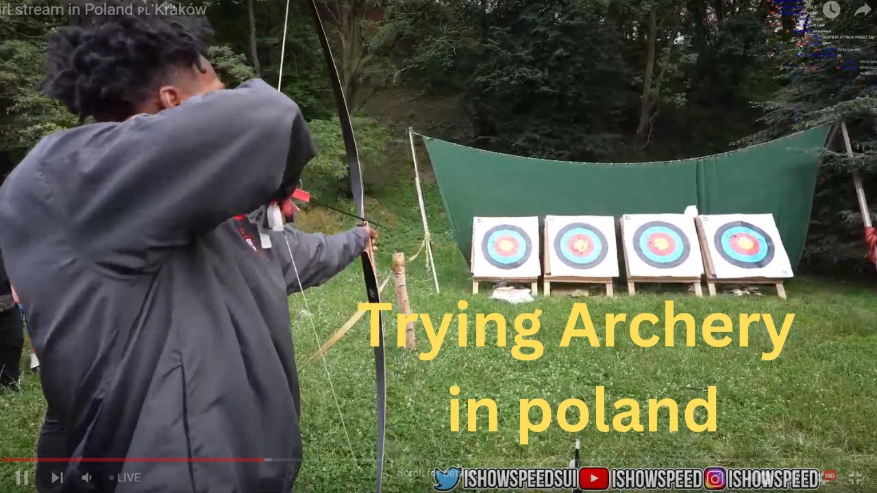 Speed trying Archery in poland🤣😂