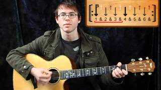 Video thumbnail of "House of the Rising Sun Easy Acoustic Guitar Lesson  taught by Rob Hampton"