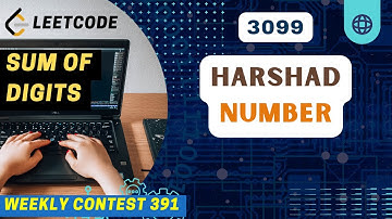 3099. Harshad Number | Find Sum of digits
