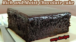 Rich and moist chocolate cake | chocolate cake recipe