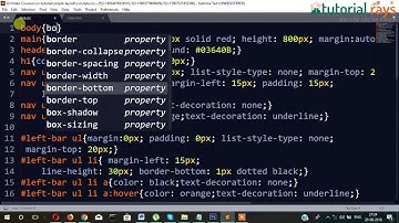 Simple Website Layout Tutorial  using HTML5-CSS Part-4.05 - Tutorial Rays