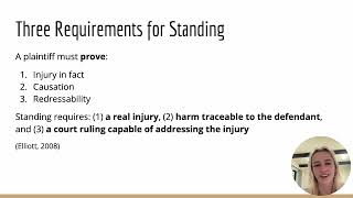 Video Presentation #1: Judicial Doctrines- Standing