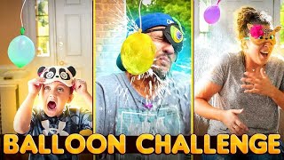 DON'T BREAK the WATER BALLOON!  Blind Fold Challenge (FV Family)