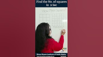 Find No of Squares in 2 sec | Shortcut Method | Mental Maths | Shree Shyam Vedic Maths | SSIVM
