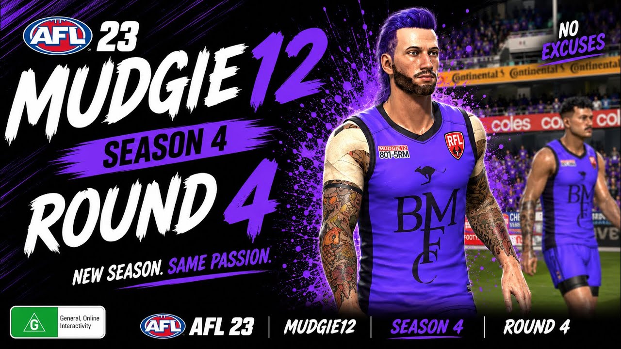 AFL 23 mudgie12 season 4 round 4 - YouTube