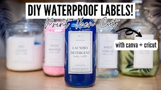 HOW TO MAKE STICKER LABELS I WATERPROOF STICKERS DIY I CRICUT PRINT THEN CUT