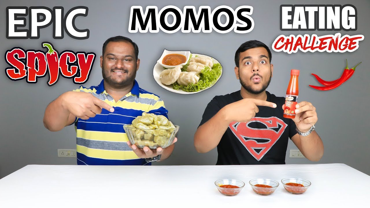 EPIC SPICY MOMOS EATING CHALLENGE | Spicy Momos Eating Competition | Food Challenge