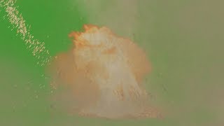 Explosion With Dust And Debris - Green Screen - Free Use