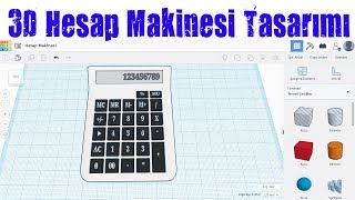 Tinkercad 3D Hesap Makinesi Tasarımı screenshot 1
