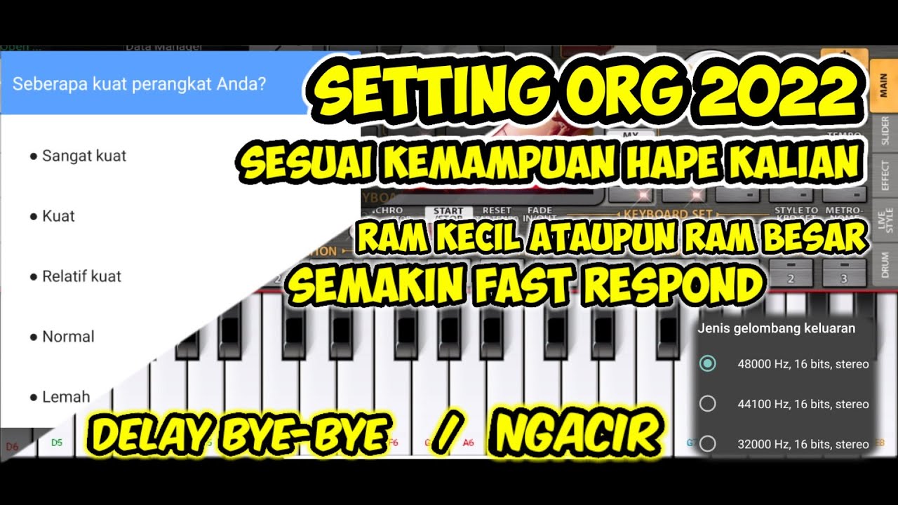 CARA SETTING ORG 2022 AGAR TIDAK DELAY ATAU LAMBAT | HAPE KENTANG FAST RESPON
