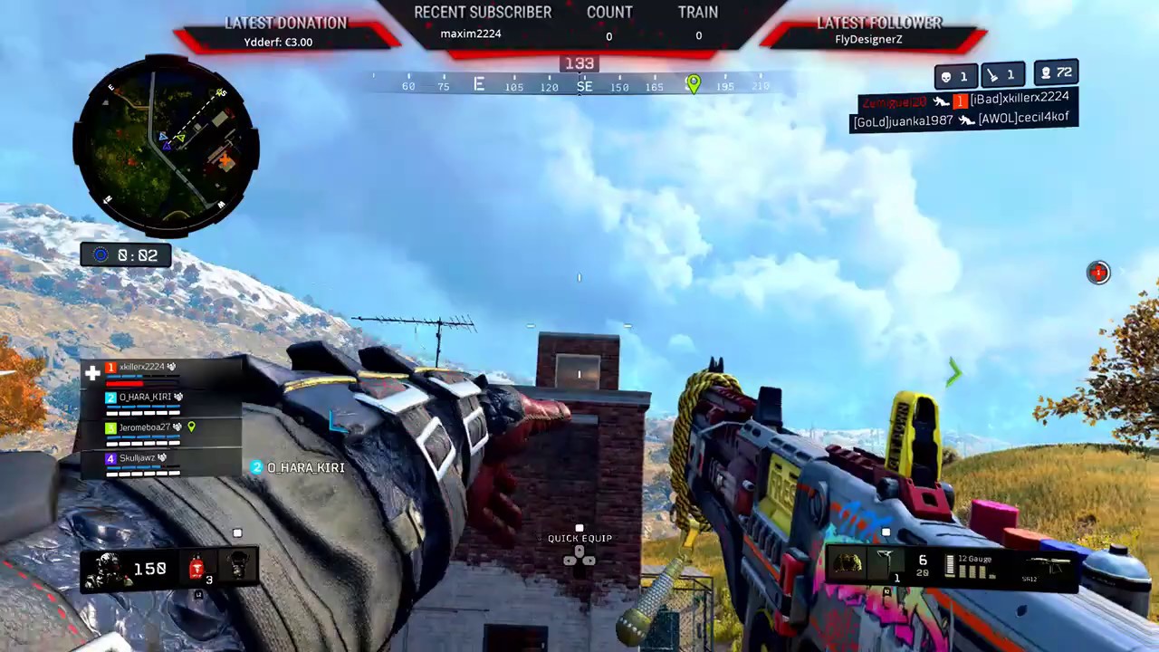 CoD BLACKOUT - SKULLJAWZ - RANDOM TOMAHAWK BANKSHOT