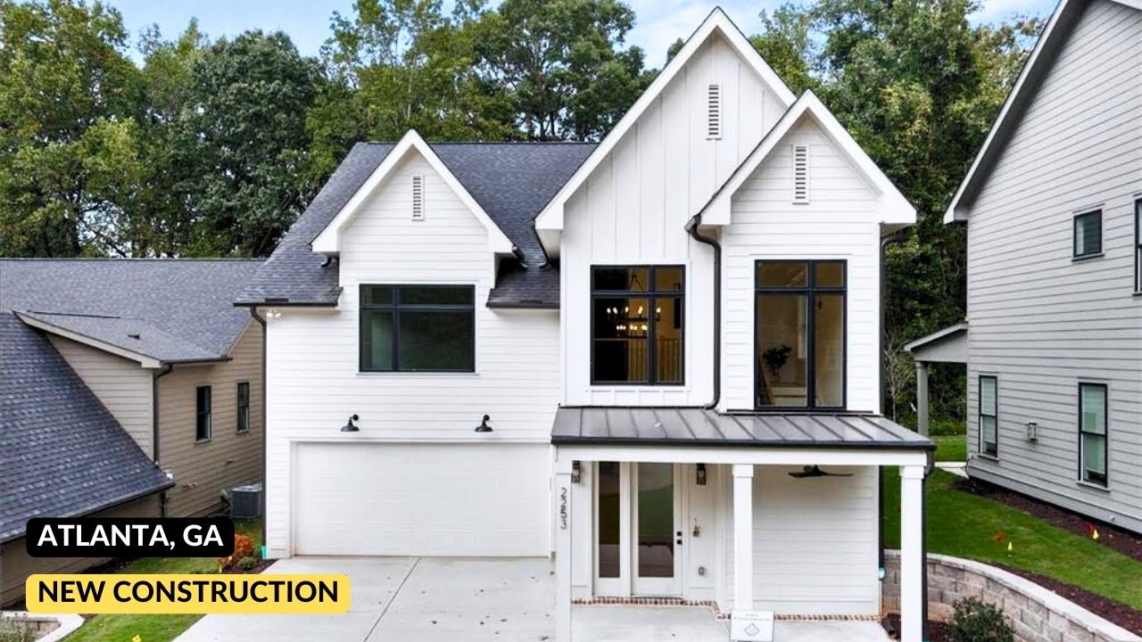 Внутри современного фермерского дома стоимостью 915 000 долларов в Атланте, штат Джорджия | Полны...