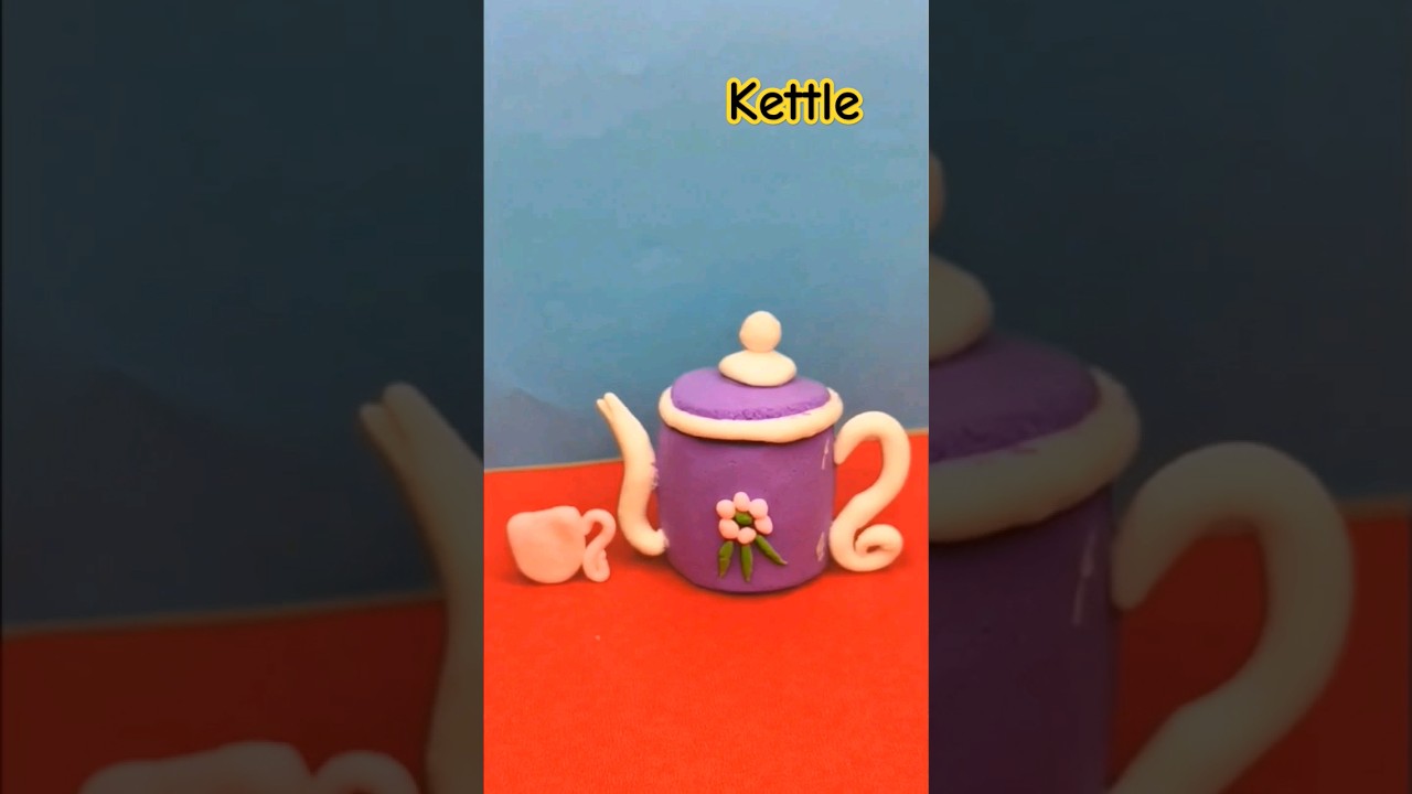 Easy Kettle craft from clay, New creative ideas for kids 