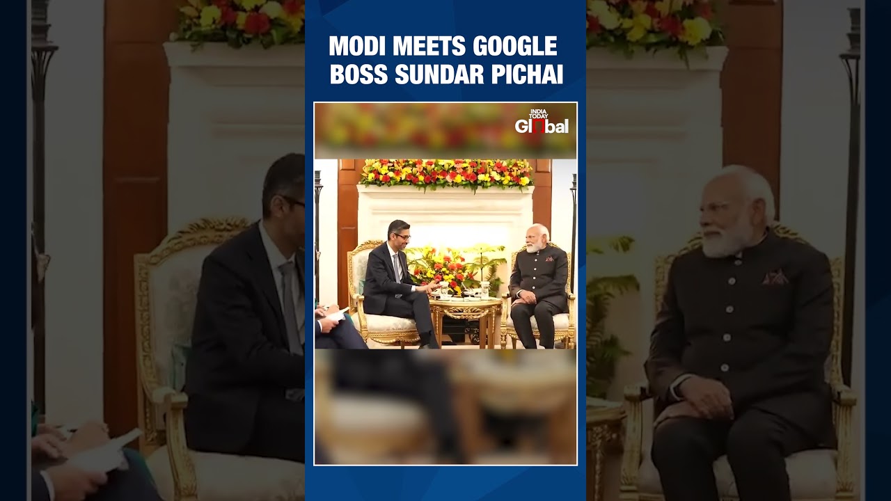 PM Modi Meets Google CEO Sundar Pichai At Hyderabad House During India AI Impact Summit