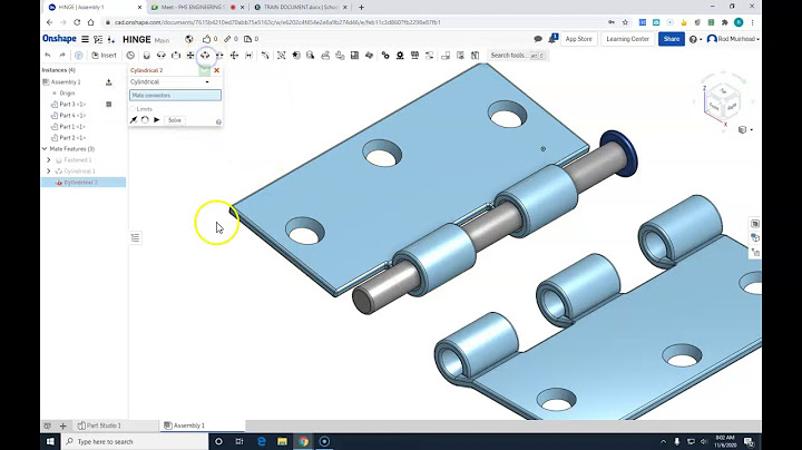 How to make a hinge on onshape