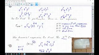 Permutations and Combinations Lesson #7 Binomial Expansion