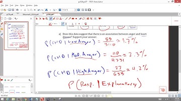 TwoWay Table Example Association between anger and heart disease