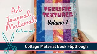 Terrific Textures Volume 1 - A Cut and Collage Book - Flip Through of Textured Background Pages
