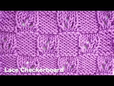 Lace Checkerboard | Knitting Stitch Patterns
