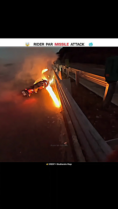 Rider Par Missile Attack 🤯🥶 #shorts #viral #trending #ytshorts #bike #bikerider #rider #ktm #crash