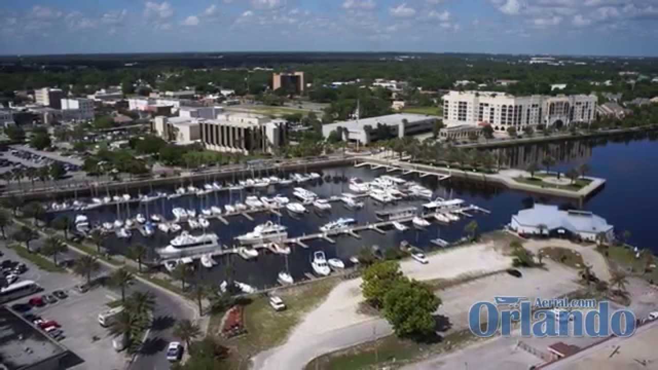  Waterfront  at Downtown  Sanford  Florida  from the air YouTube