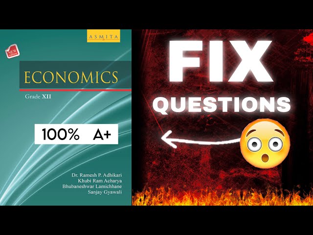 NEB Economics A+ Guaranteed!🔥 24 Marks from These Fixed Questions 🤯📚