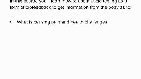 An Introduction to Muscle Testing