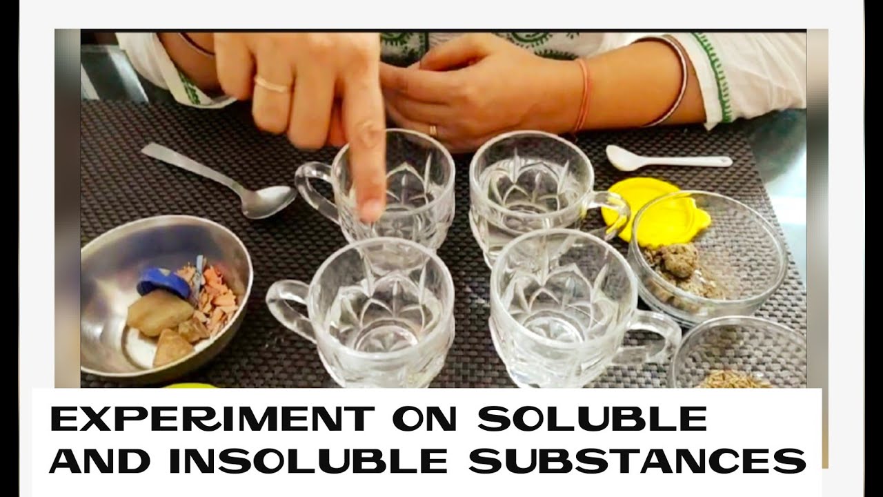 Experiment on soluble and insoluble substances | Science experiment ...