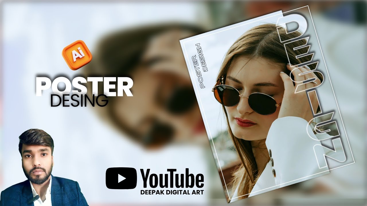 Modern Poster Design in Adobe Illustrator | Easy Graphic Design Tutorial Hindi