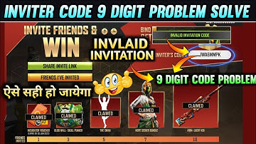 Invite & Win Event 9 Digit inviter Code Problem | Invalid Invitation Code Problem | Invite & Win