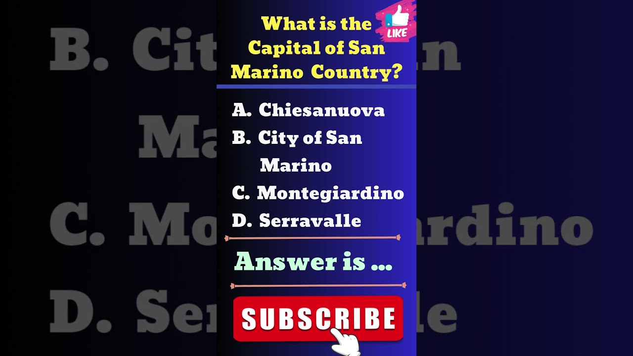 Did You Know! What is the Capital of San Marino Country? 