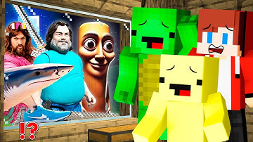 JJ and Mikey Escape from ALL BRAINROT MEMES and STEVE from Minecraft Movie Maizen TRALALERO TRALALA